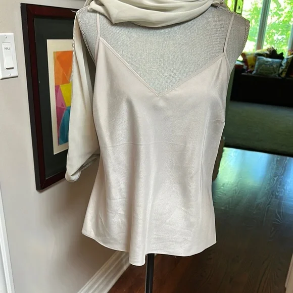Ted Baker London Silver Draped 3/4 Sleeve Blouse - Picture 6 of 9